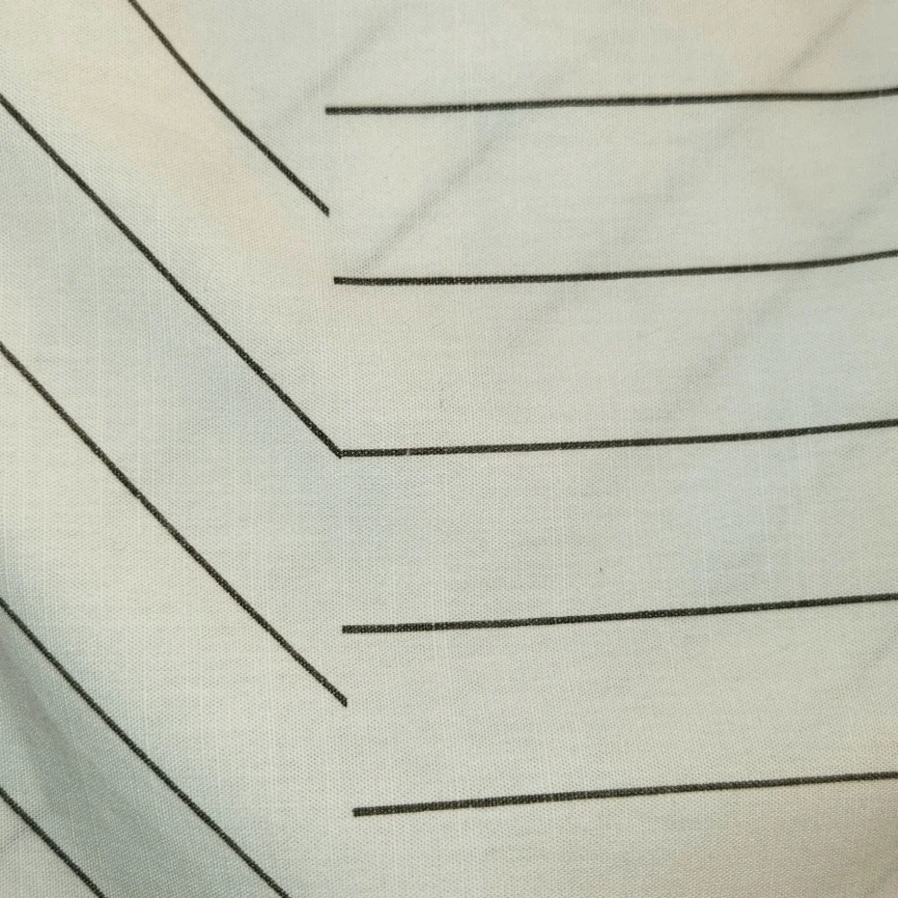 Lacoste Doubles Collection White Striped Cotton Duvet Set Sz Full